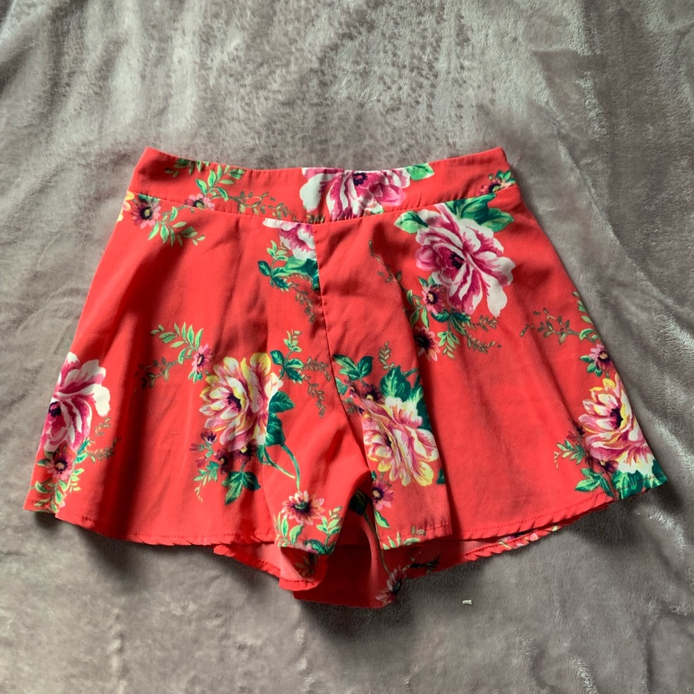 Floral Print Flowy Shorts